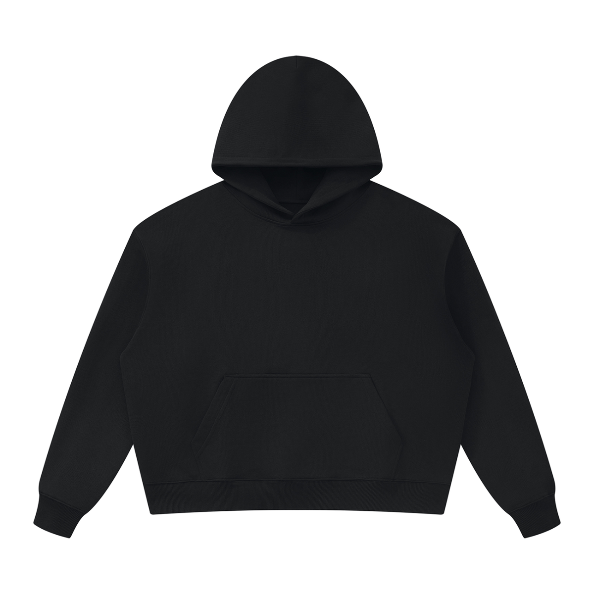 Black Oversized Heavyweight Hoodie - front view
