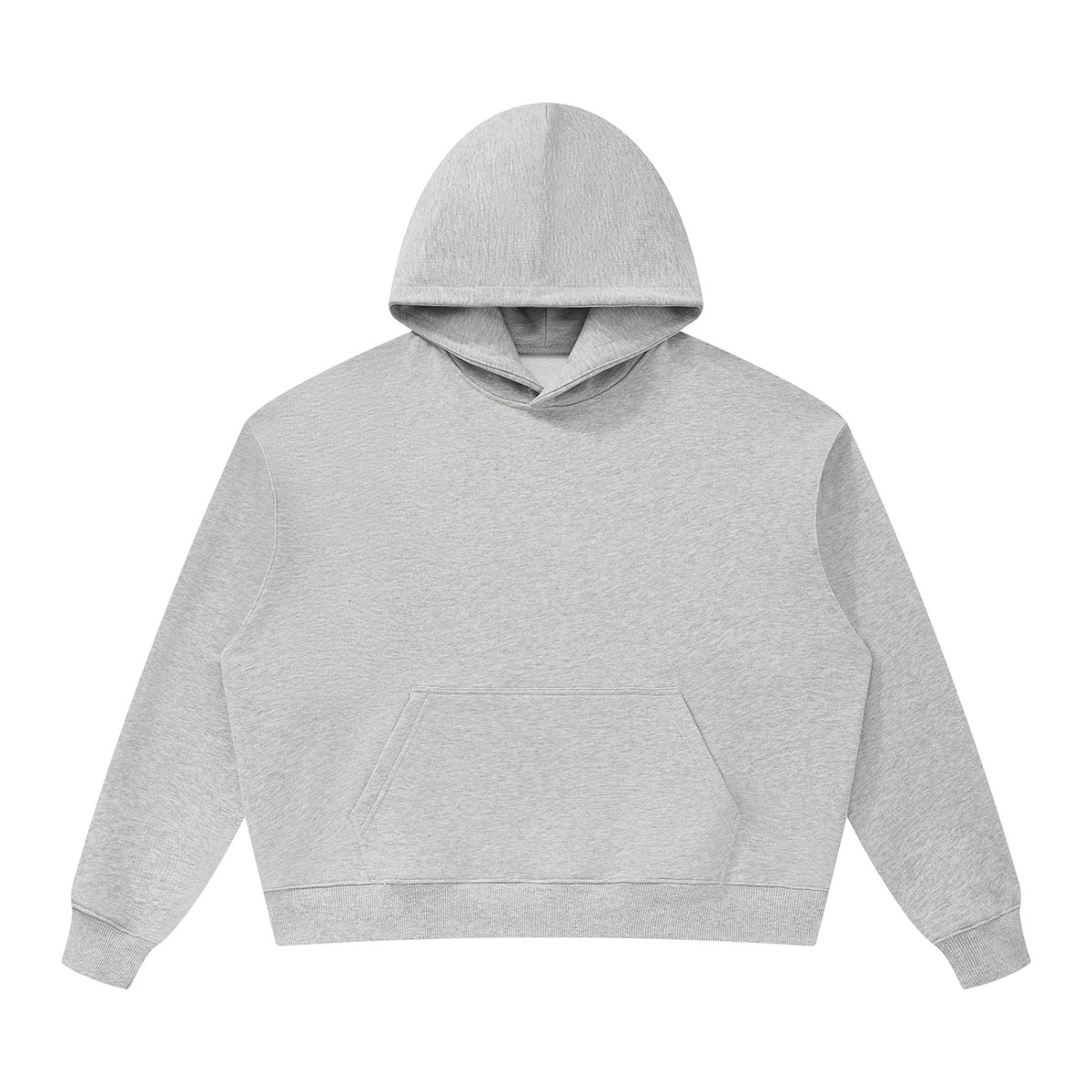 Flower Gray Oversized Heavyweight Hoodie - front view