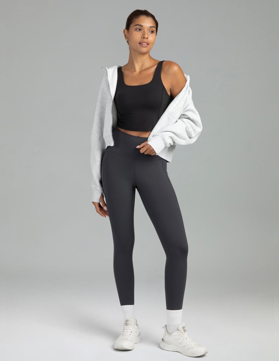 Women's High Waisted Leggings 7/8 Length Yoga Pants with Pockets