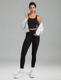 Women's High Waisted Leggings 7/8 Length Yoga Pants with Pockets