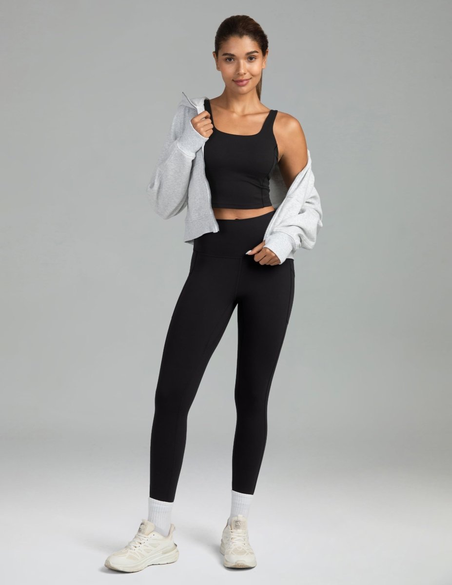 Women's High Waisted Leggings 7/8 Length Yoga Pants with Pockets