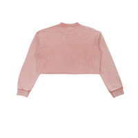 Washed Raw Edge Cropped LS Sweatshirt 'Rhya'