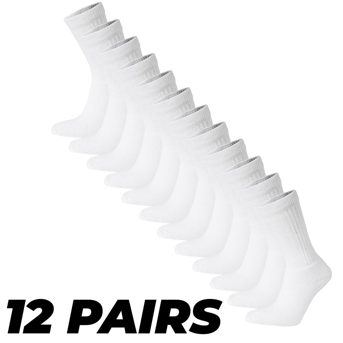 12 Pairs Mens Cotton Rich Sport Socks Work Socks Shoe Size 6-11 and Big Foot 12-14