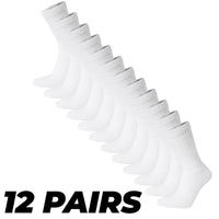 12 Pairs Mens Cotton Rich Sport Socks Work Socks Shoe Size 6-11 and Big Foot 12-14