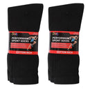 12 Pairs Mens Cotton Rich Sport Socks Work Socks Shoe Size 6-11 and Big Foot 12-14