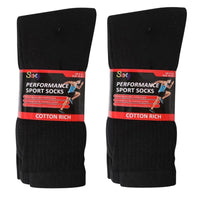 12 Pairs Mens Cotton Rich Sport Socks Work Socks Shoe Size 6-11 and Big Foot 12-14