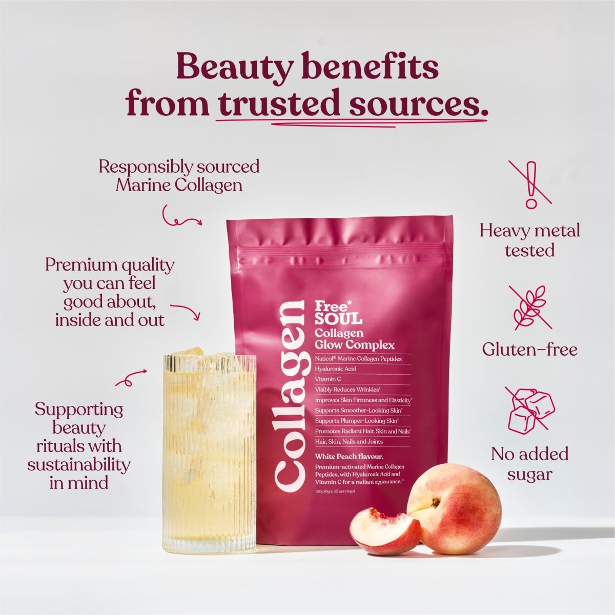 Marine Collagen Powder with Hyaluronic Acid & Vitamin C
