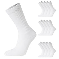 12 Pairs Mens Cotton Rich Sport Socks Work Socks Shoe Size 6-11 and Big Foot 12-14
