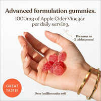 Apple Cider Vinegar Gummies with The Mother 1000mg | Enhanced with Vitamin B12 & Folic Acid