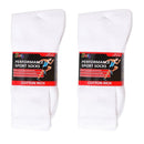 12 Pairs Mens Cotton Rich Sport Socks Work Socks Shoe Size 6-11 and Big Foot 12-14
