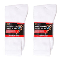 12 Pairs Mens Cotton Rich Sport Socks Work Socks Shoe Size 6-11 and Big Foot 12-14