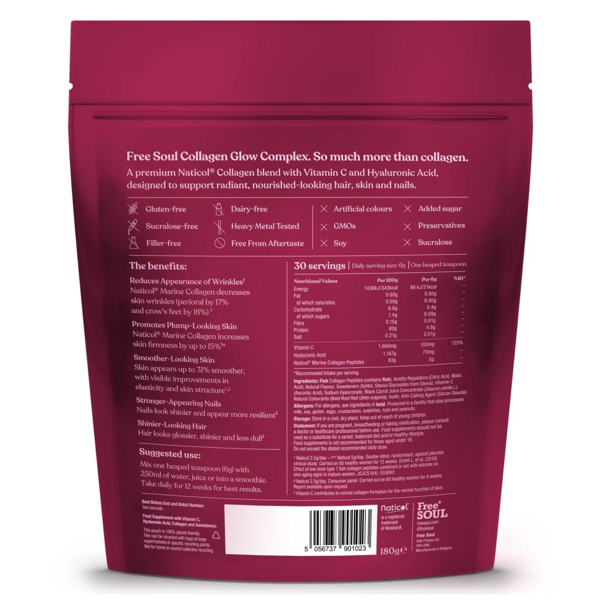 Marine Collagen Powder with Hyaluronic Acid & Vitamin C