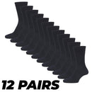 12 Pairs Mens Cotton Rich Sport Socks Work Socks Shoe Size 6-11 and Big Foot 12-14