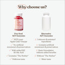 Apple Cider Vinegar Gummies with The Mother 1000mg | Enhanced with Vitamin B12 & Folic Acid