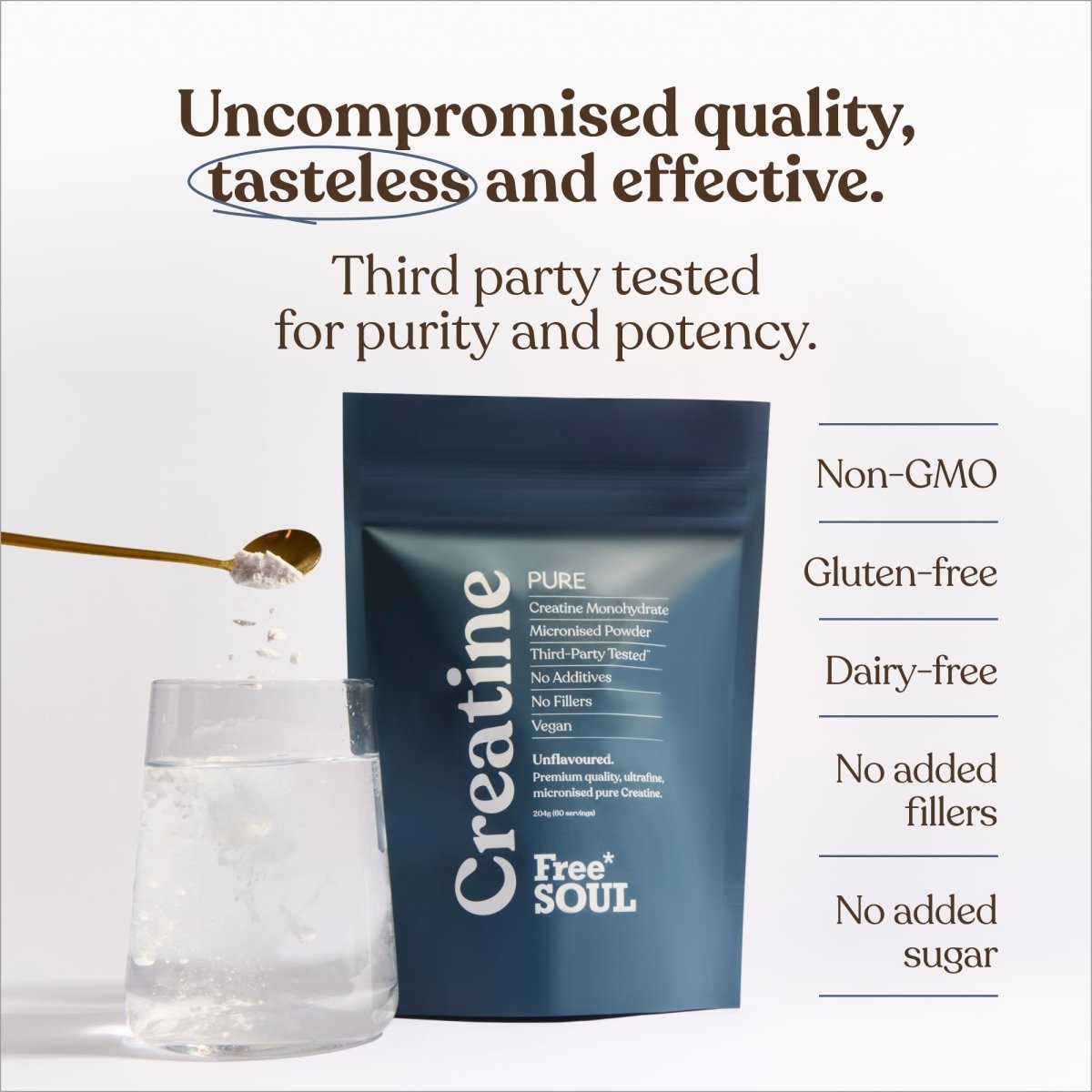 Creatine Monohydrate Powder | Unflavoured | 60 Servings
