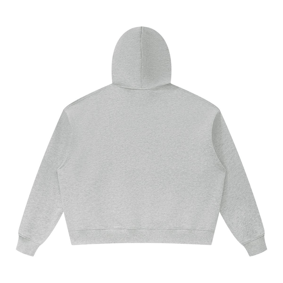 Flower Gray Oversized Heavyweight Hoodie - back view