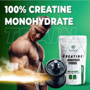 Pure Creatine Monohydrate Powder Unflavoured Micronised -Muscle Growth Supplements Gym for Men & Women Vegan Scoop Included