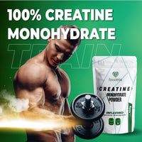 Pure Creatine Monohydrate Powder Unflavoured Micronised -Muscle Growth Supplements Gym for Men & Women Vegan Scoop Included