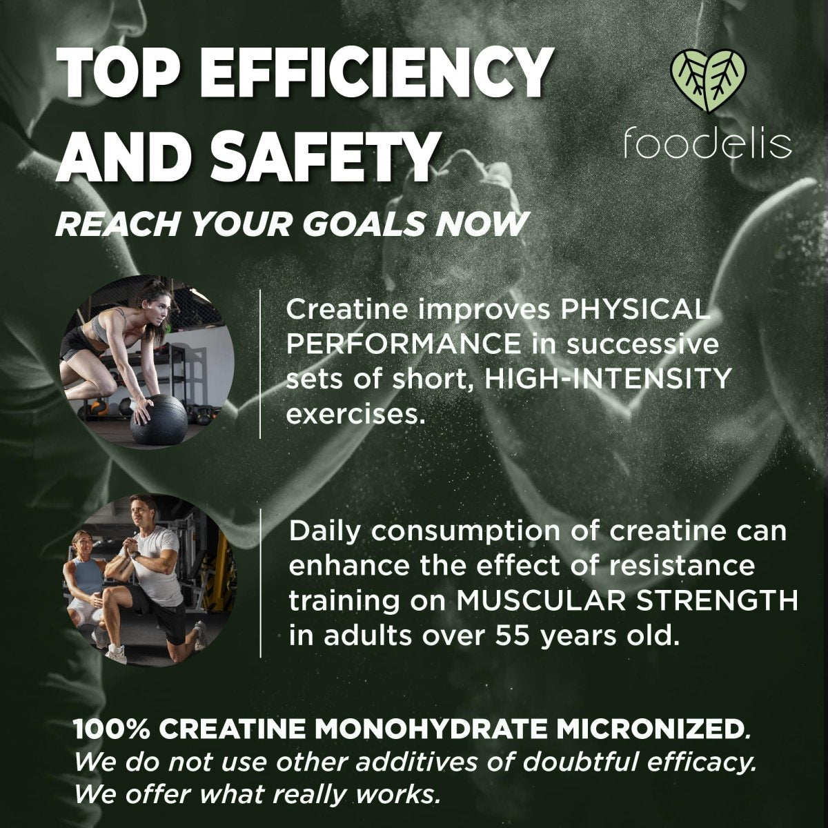 Pure Creatine Monohydrate Powder Unflavoured Micronised -Muscle Growth Supplements Gym for Men & Women Vegan Scoop Included