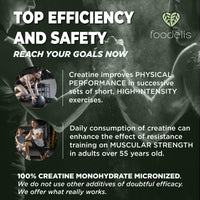 Pure Creatine Monohydrate Powder Unflavoured Micronised -Muscle Growth Supplements Gym for Men & Women Vegan Scoop Included