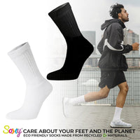 12 Pairs Mens Cotton Rich Sport Socks Work Socks Shoe Size 6-11 and Big Foot 12-14
