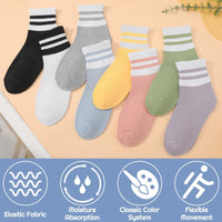 Zuimei 8 Pairs Woman's Socks, Colourful Sports Gym Leisure Crop Socks Casual Socks Ankle Cotton Liners Socks Athletic Socks Multipack