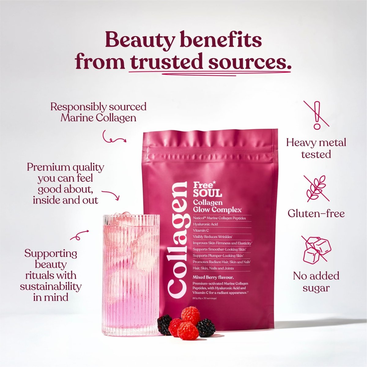 Marine Collagen Powder with Hyaluronic Acid & Vitamin C