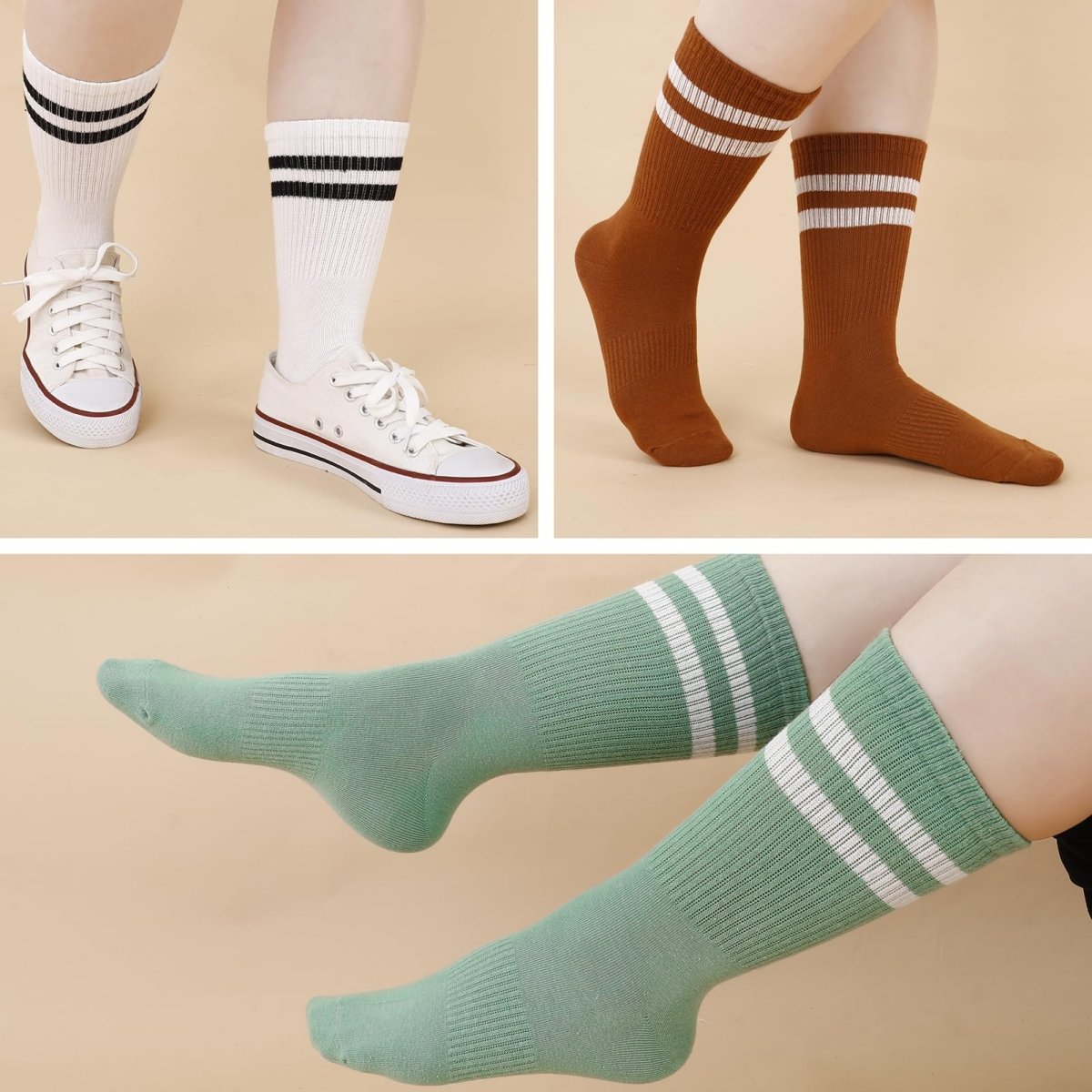 Zuimei 8 Pairs Woman's Socks, Colourful Sports Gym Leisure Crop Socks Casual Socks Ankle Cotton Liners Socks Athletic Socks Multipack