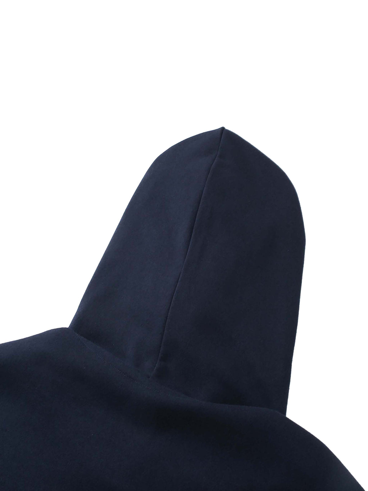 Navy Blue Essential Heavyweight Hoodie 'Finton' - hood close-up