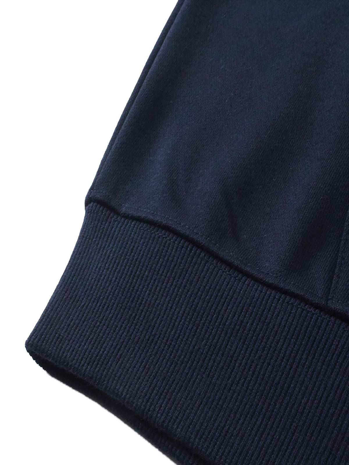 Navy Blue Essential Heavyweight Hoodie 'Finton' - cuff detail