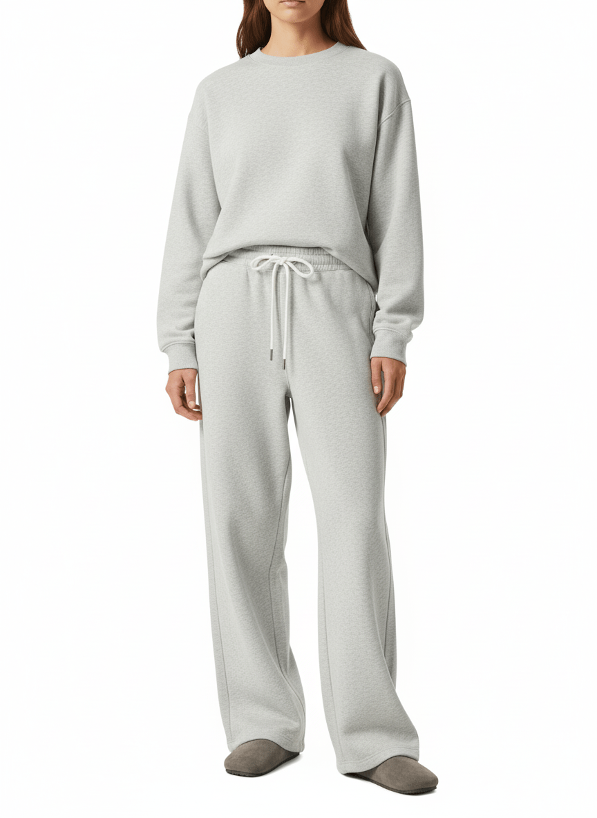 Woman's Oversized Joggers 'Jade' (Flower Grey)