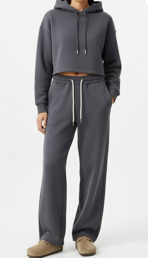 Women's Oversized Wide-Leg Joggers with Pockets