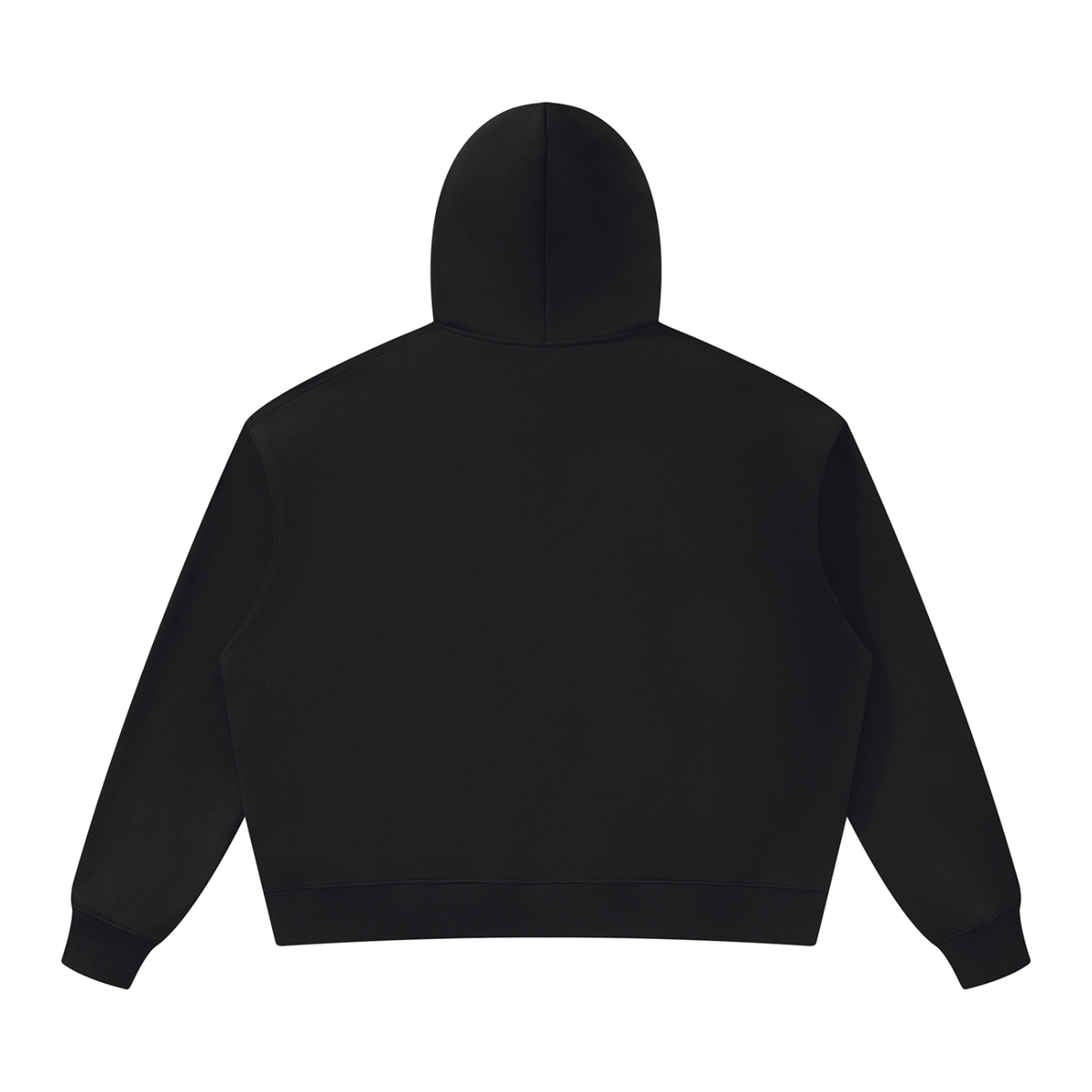 Black Oversized Heavyweight Hoodie - back view