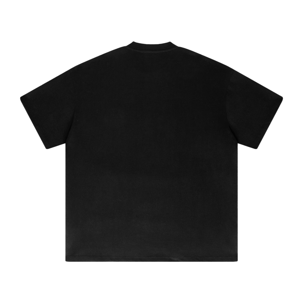 Black Heavyweight Drop Shoulder T-Shirt 'Jordan' - back view