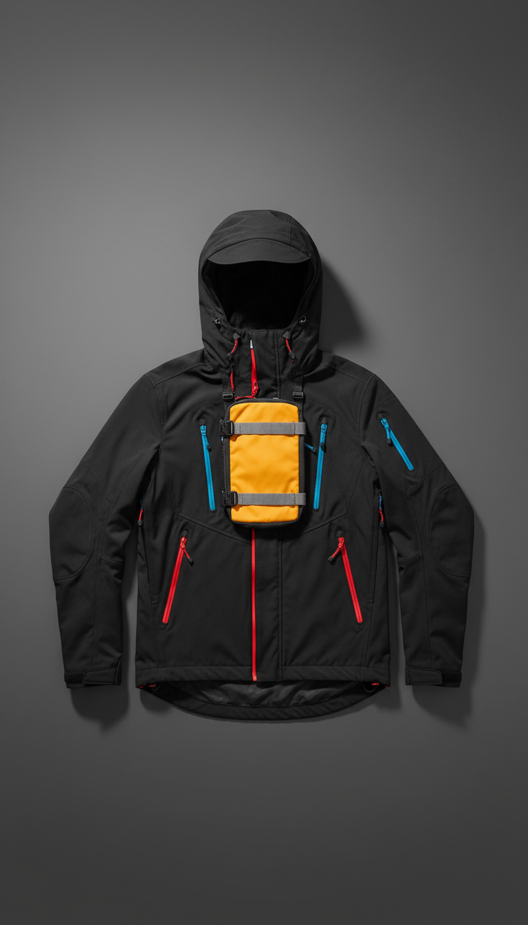 Modular Windbreaker With Removable Sleeves