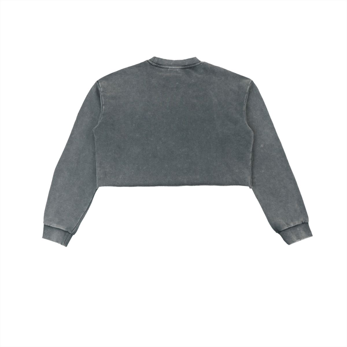 Washed Raw Edge Cropped LS Sweatshirt 'Rhya'