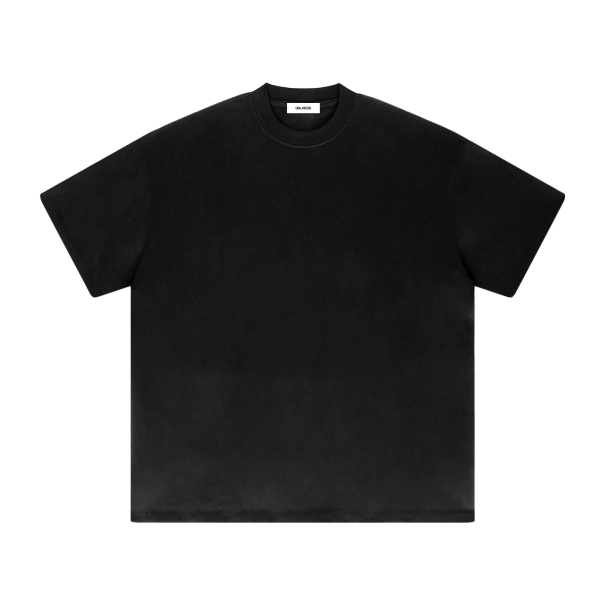 Black Heavyweight Drop Shoulder T-Shirt 'Jordan' - front view