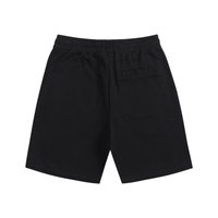 Black Cotton Shorts - Graphic Print