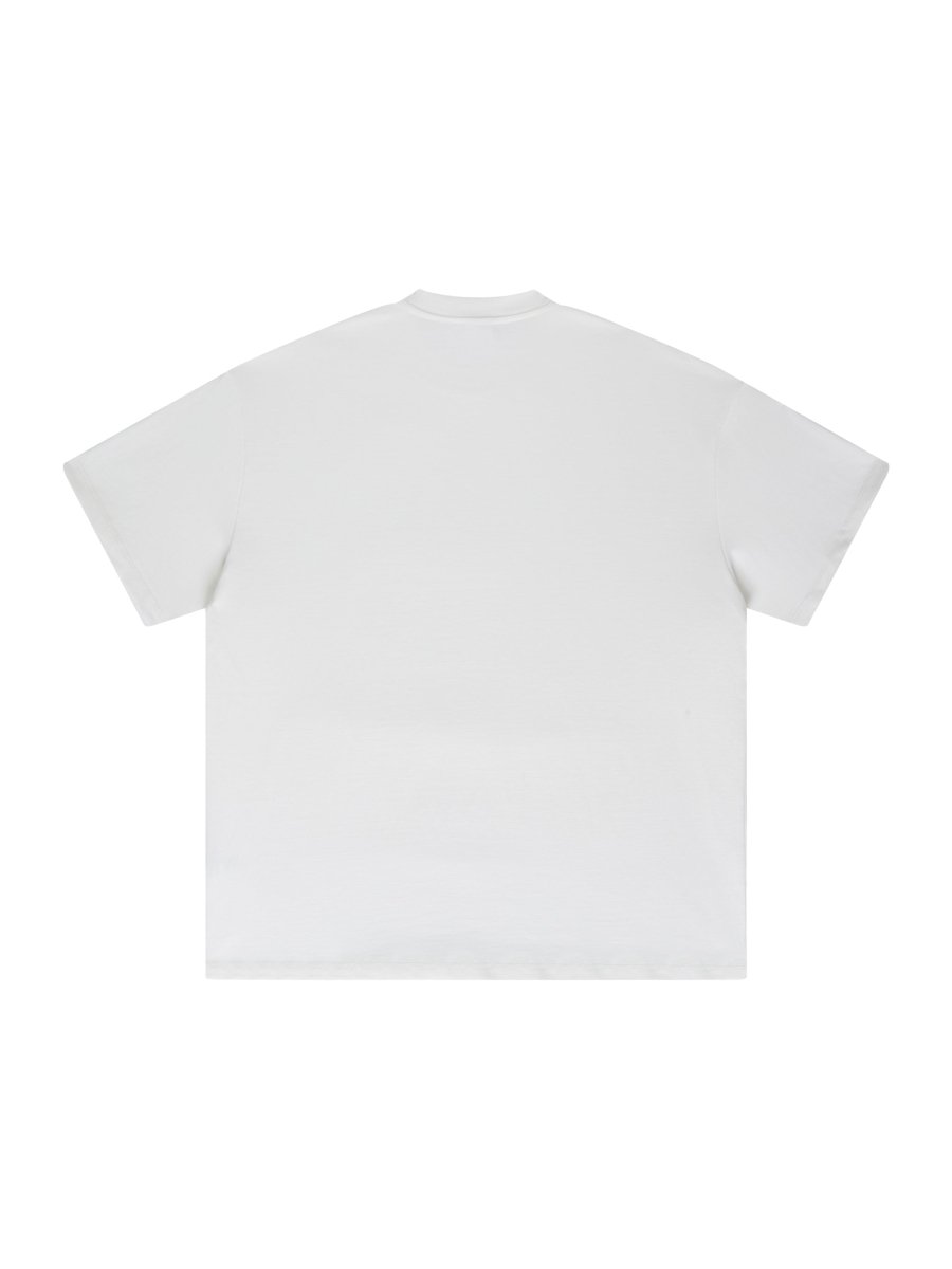 White Heavyweight Drop Shoulder T-Shirt 'Jordan' - front view