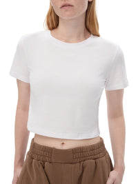 Fitted Crop Cotton T-Shirt 'Kirsty'