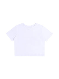 Fitted Crop Cotton T-Shirt 'Kirsty'