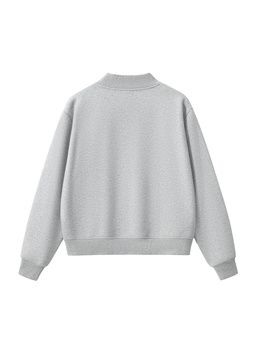 Essential Fleece Mid-Neck Crew Sweatshirt